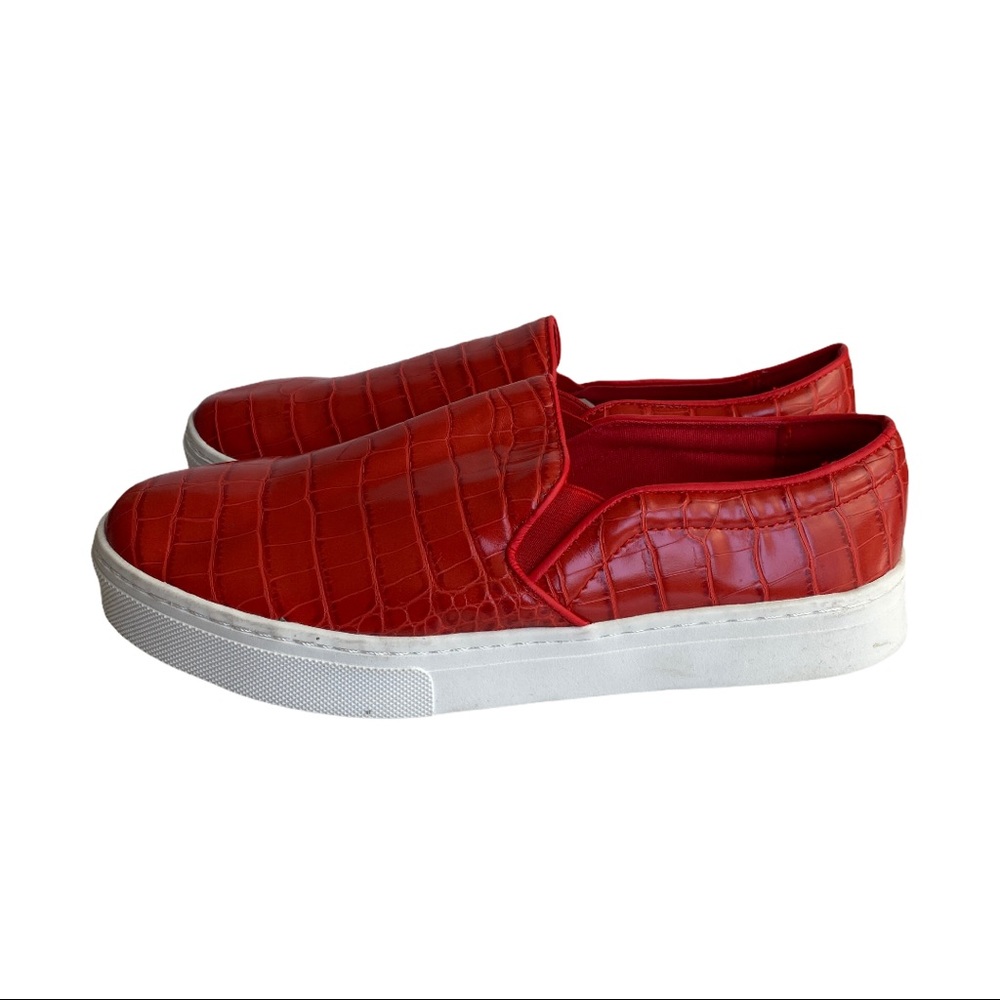 Sam Edelman Lacey Croc Embossed Slipon Shoes Sz 11